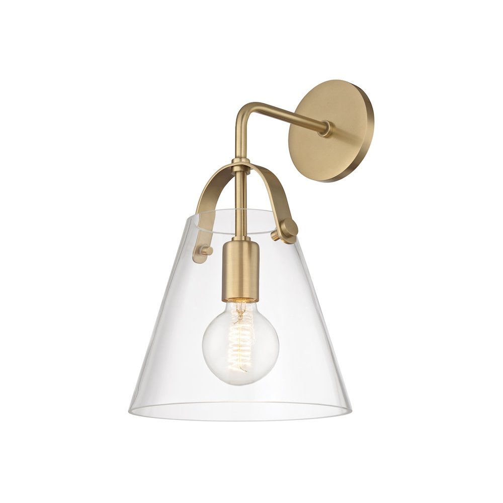 Bruckner Wall Sconce In Aged Brass Color. Picture 5