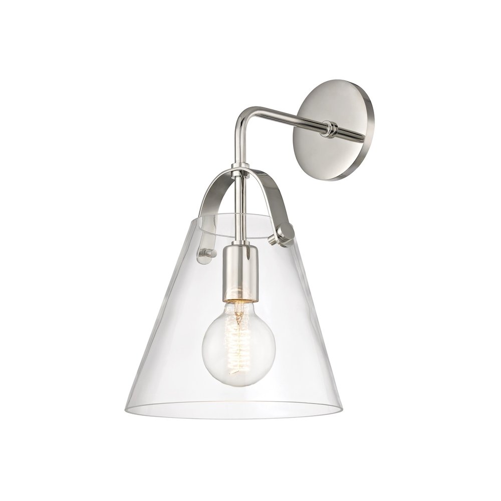 Bruckner Wall Sconce In Polished Nickel Color. Picture 3