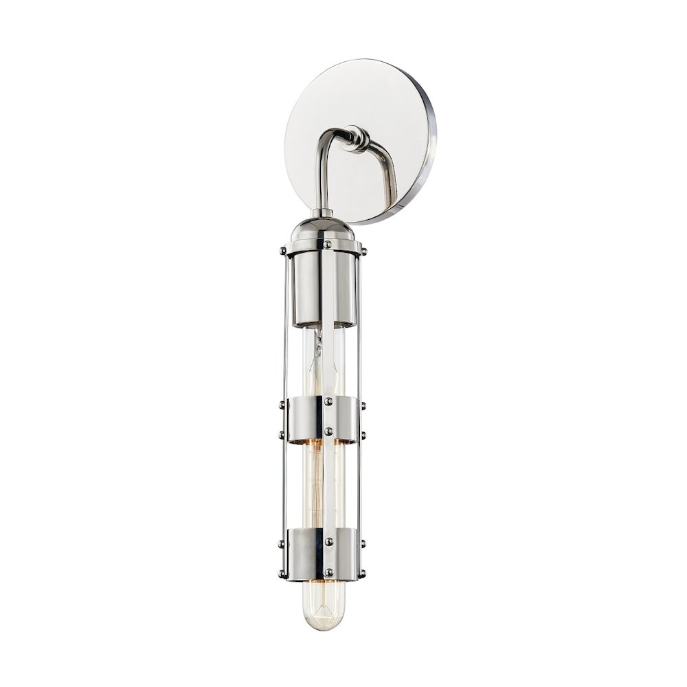 Bruckner Wall Sconce In Polished Nickel Color. Picture 5