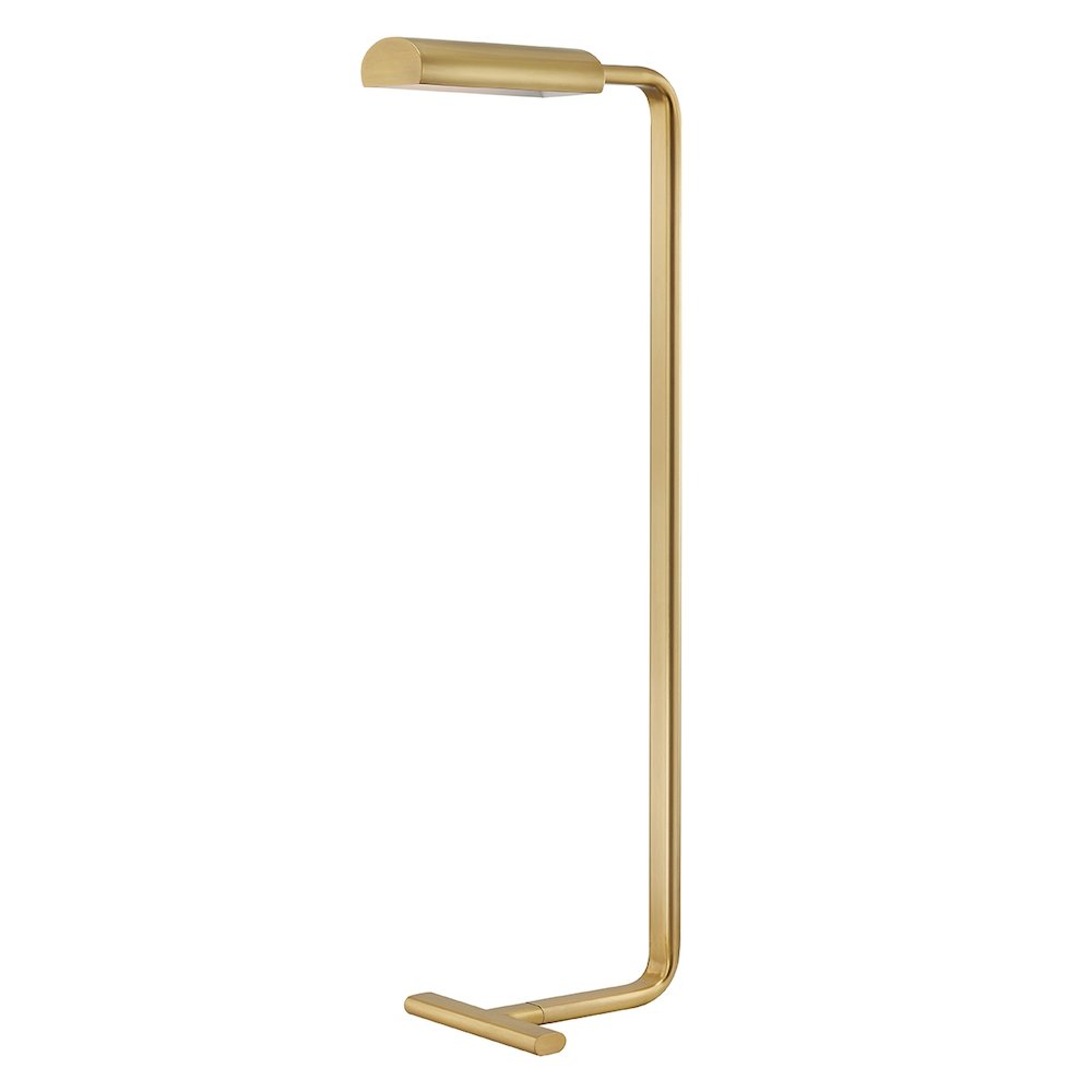 Renwick Floor Lamp In Aged Brass Color. Picture 1