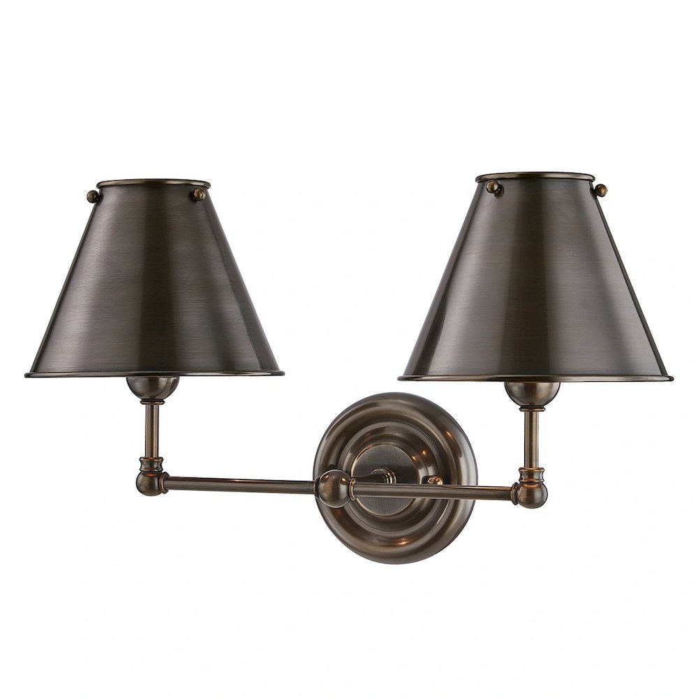 Classic No.1 Wall Sconce In Distressed Bronze Color. Picture 1