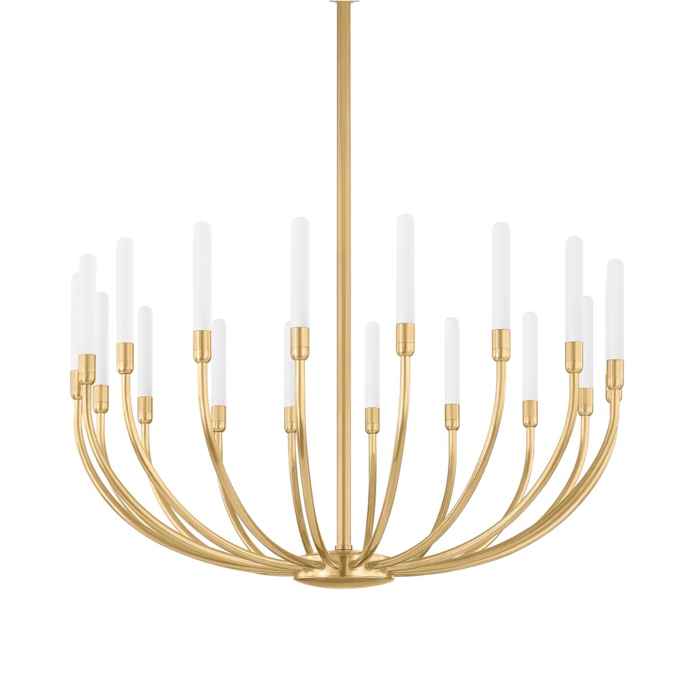 Amalthea Chandelier, Vintage Brass. Picture 1