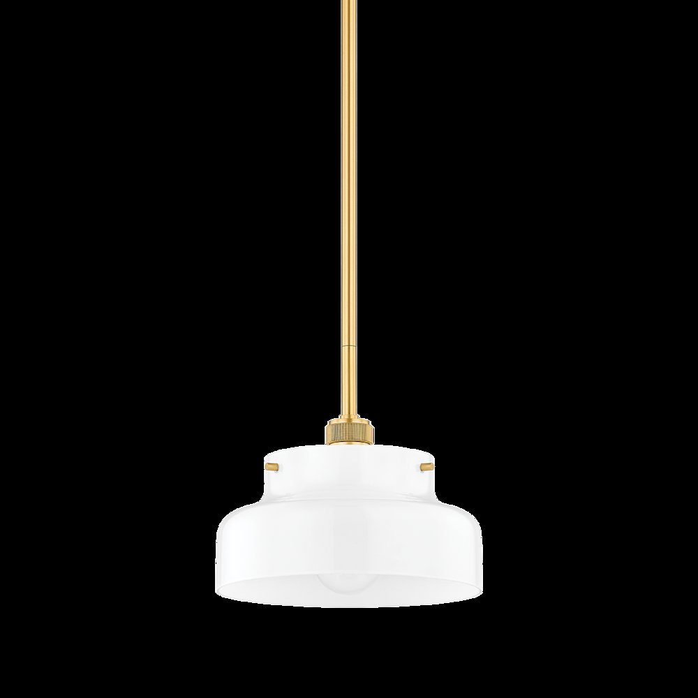 Luella Pendant, Aged Brass. Picture 1