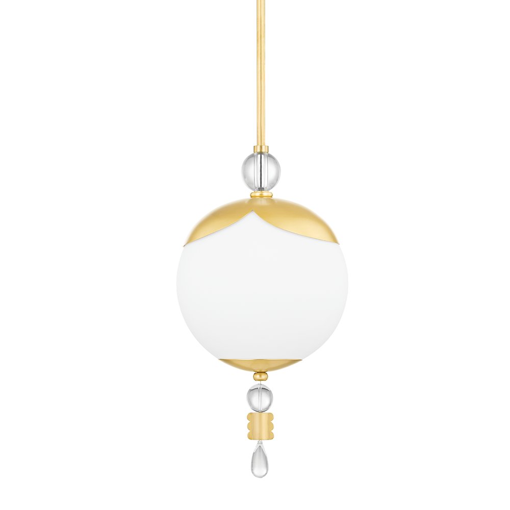 Perla Pendant, Aged Brass. Picture 1