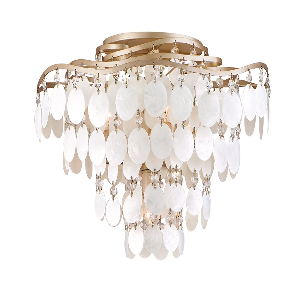 Dolce Semi Flush, Champagne Leaf. Picture 1