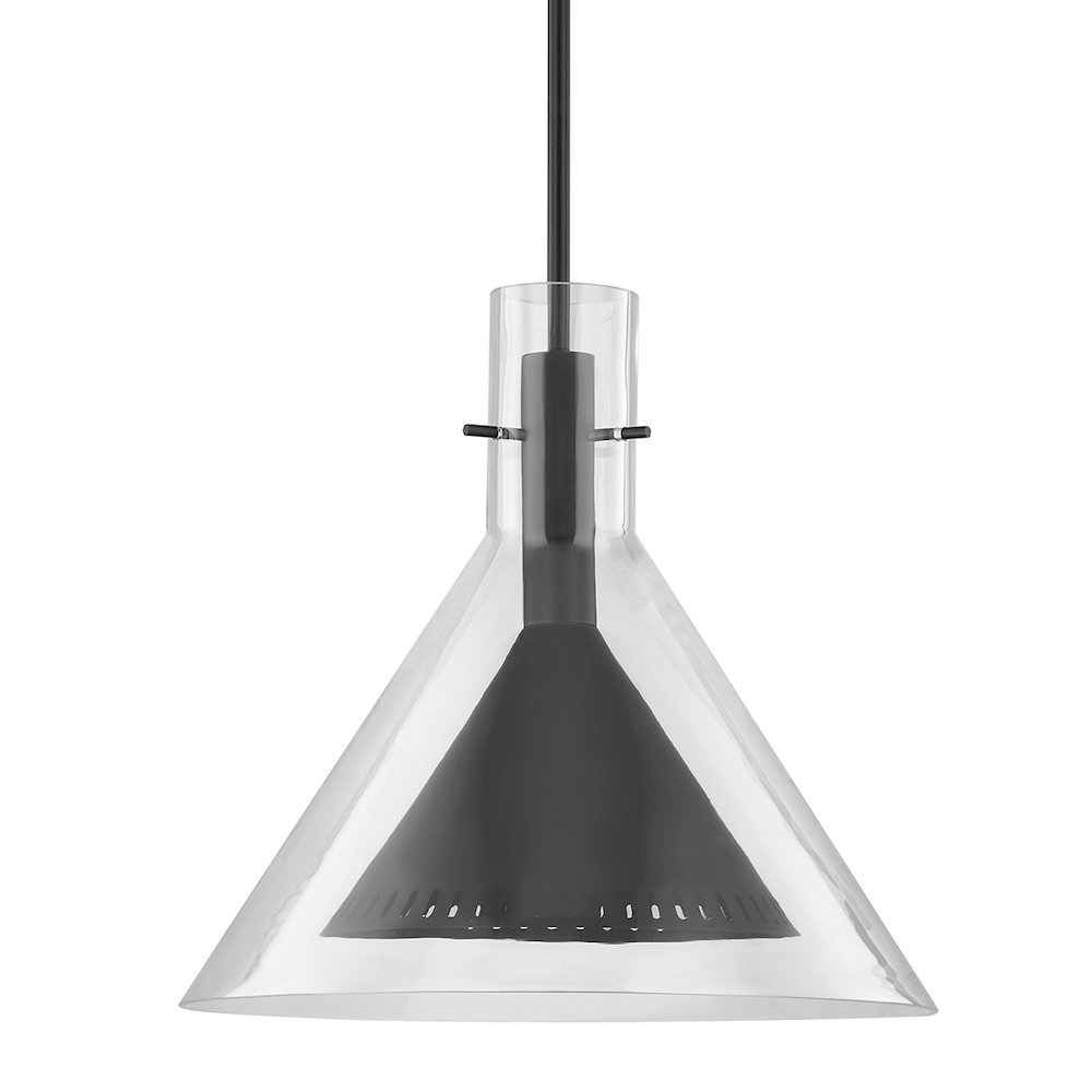Atticus Pendant, Satin Black. Picture 1