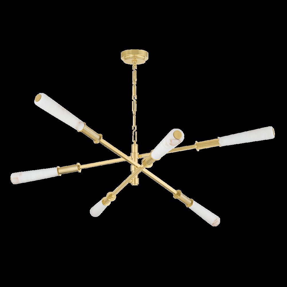 Dashiell Chandelier, Vintage Polished Brass. Picture 1