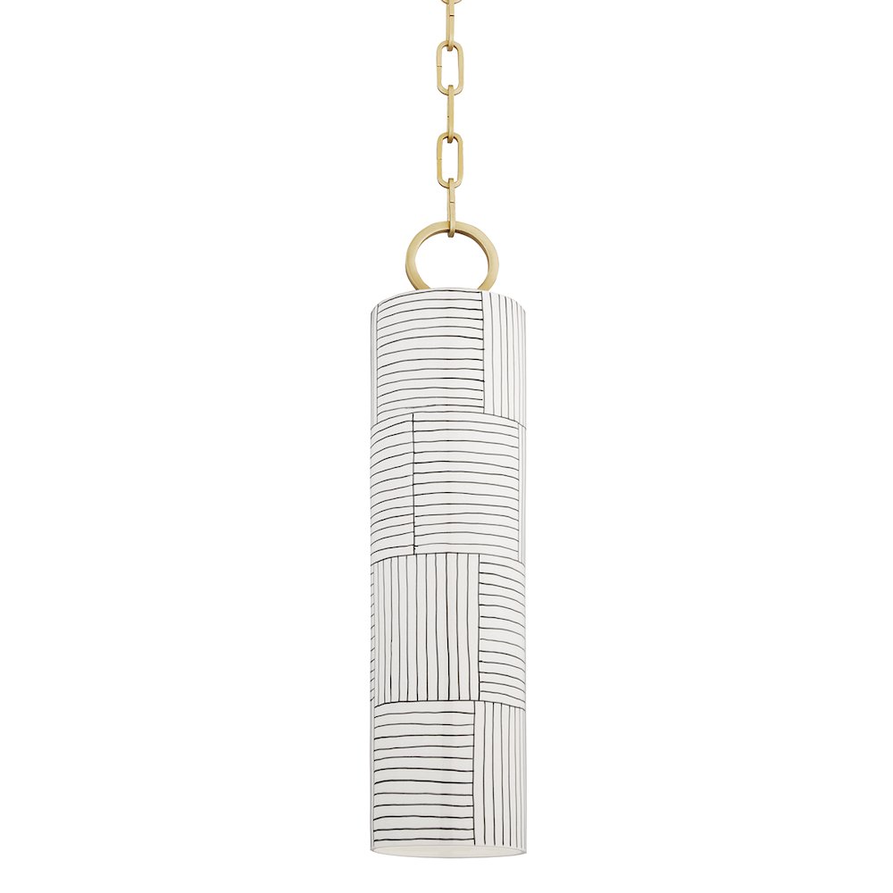 Brookville Pendant, Aged Brass. Picture 1