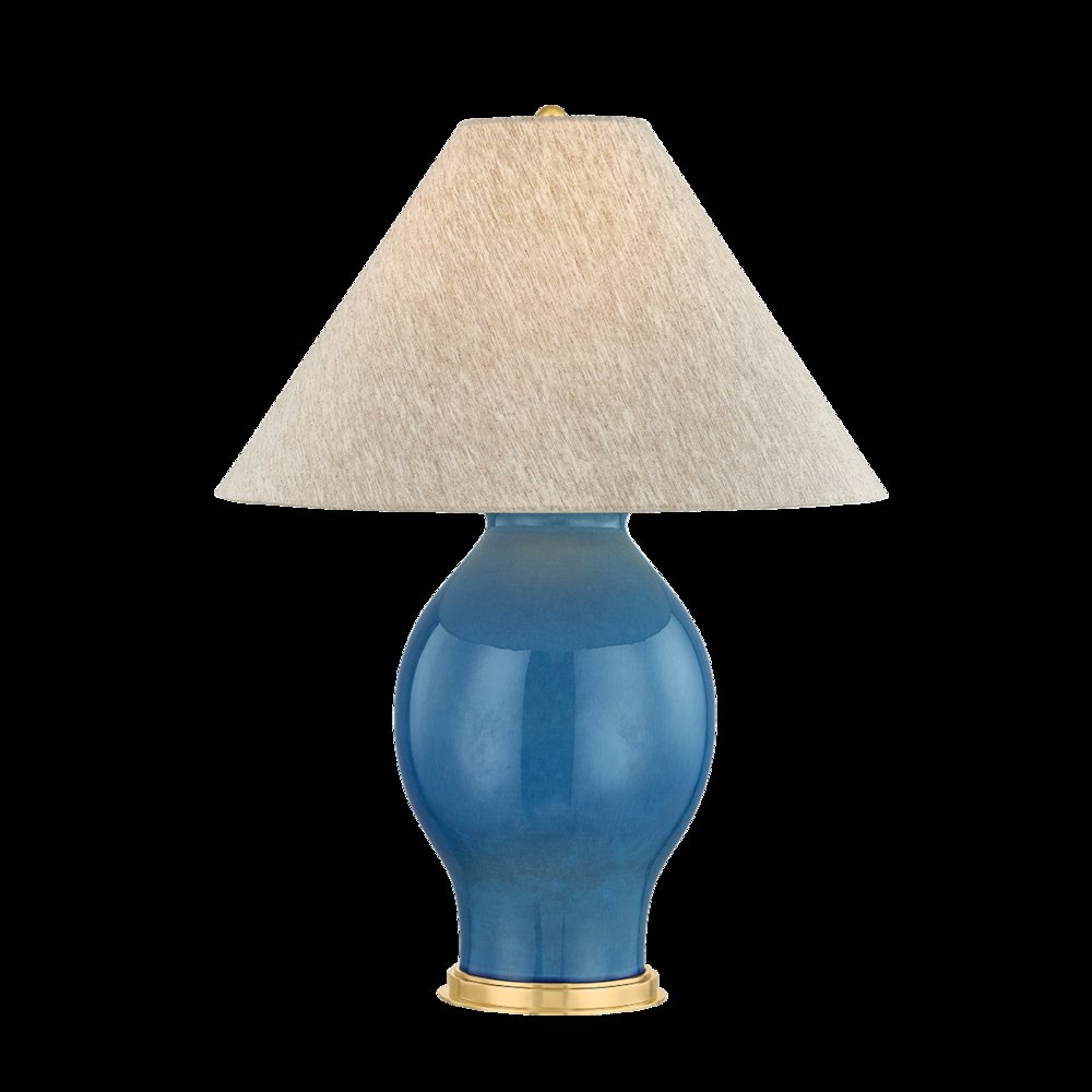 Westhorpe Table Lamp, Aged Brass. Picture 1