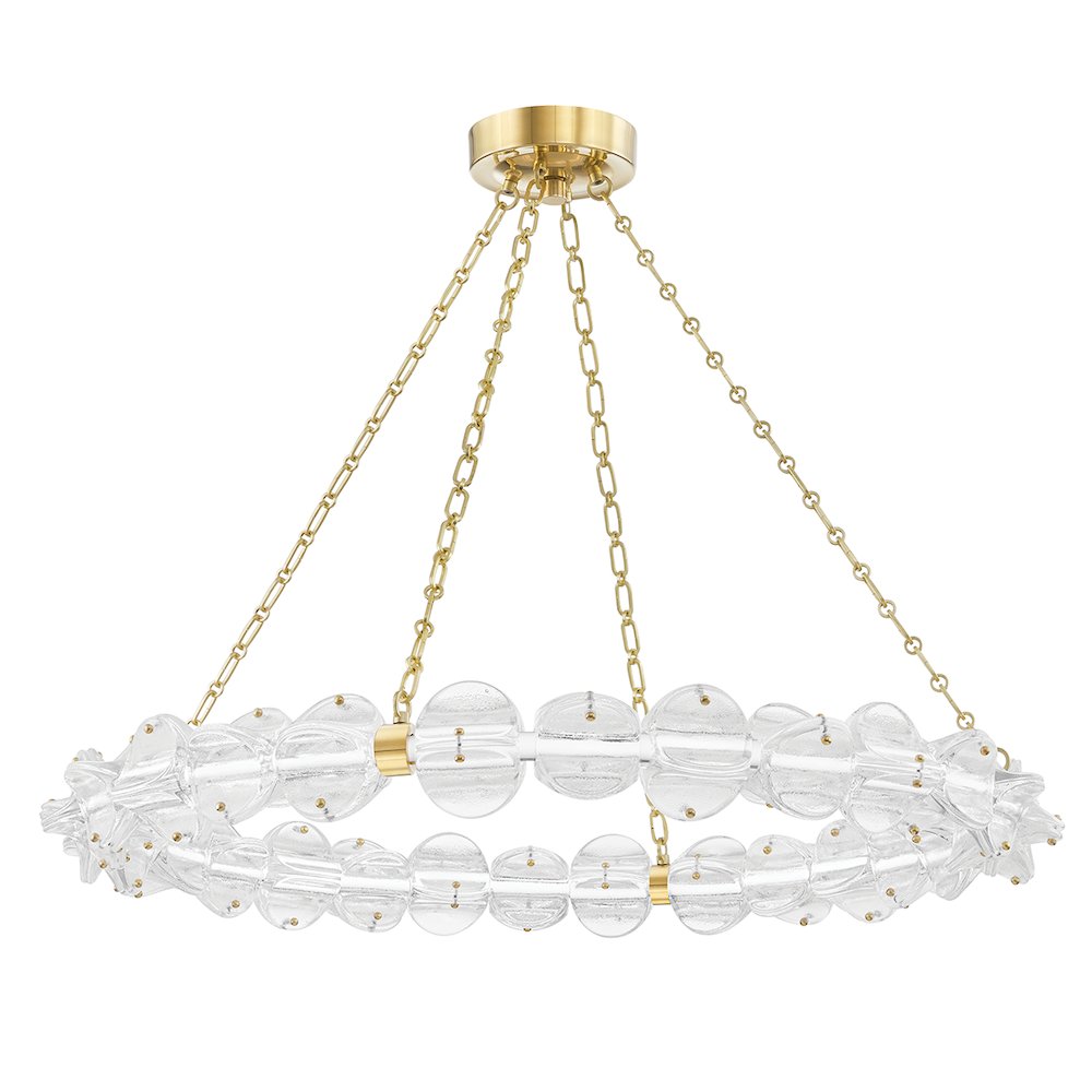 Lindley Chandelier, Aged Brass. Picture 1