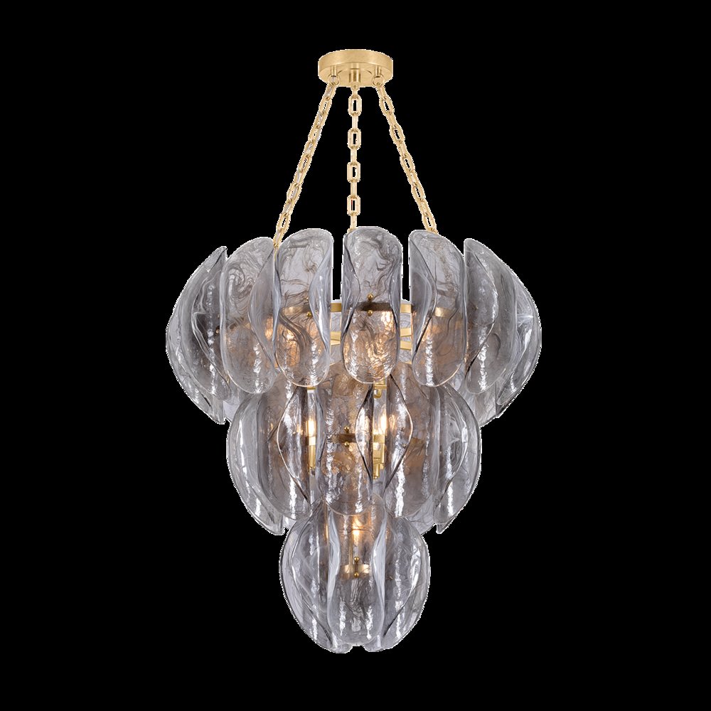 Anatase Chandelier, Vintage Gold Leaf. Picture 1