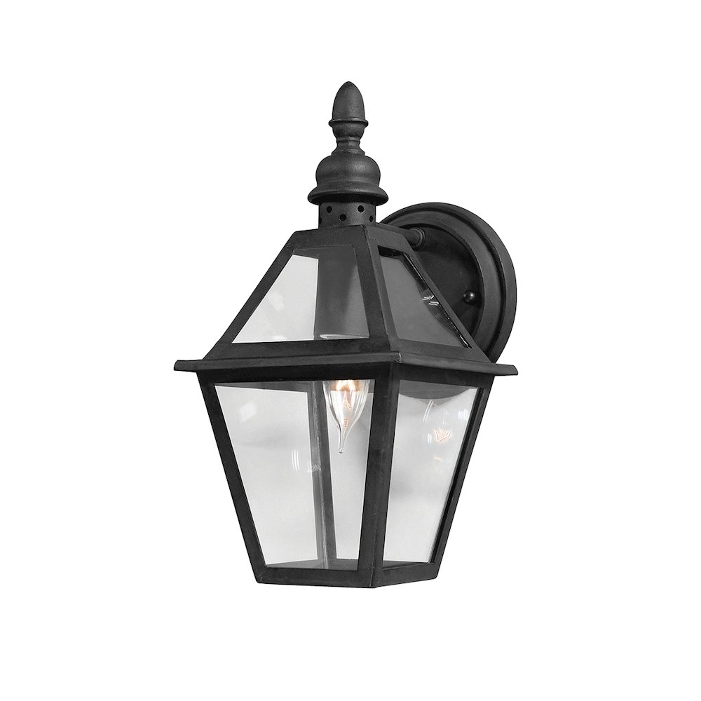 Townsend Exterior Wall Sconce, Texture Black. Picture 1