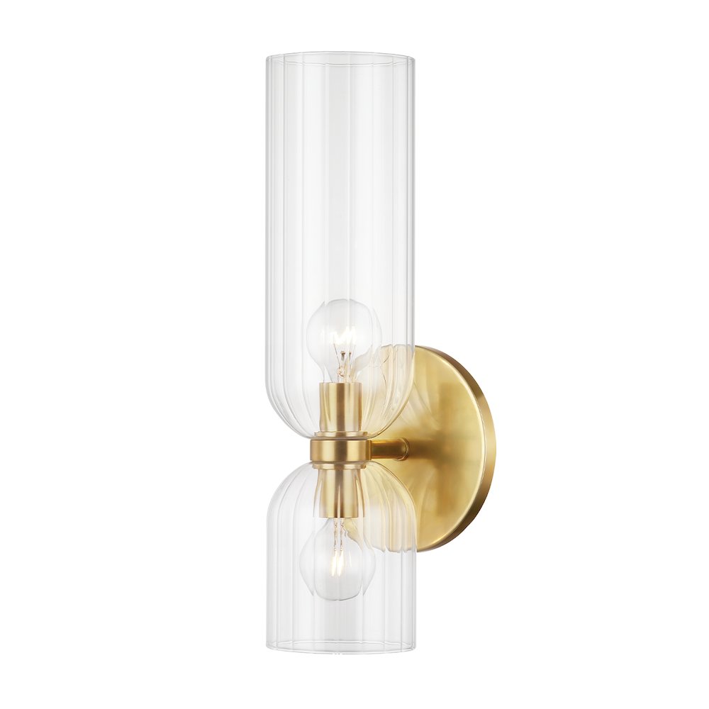 Sayville Wall Sconce, Aged Brass. Picture 1