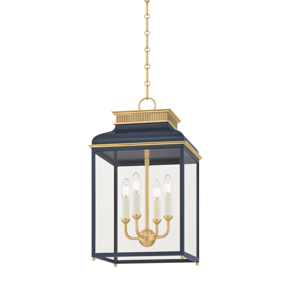 Houghton Lantern, Aged Brass. Picture 1