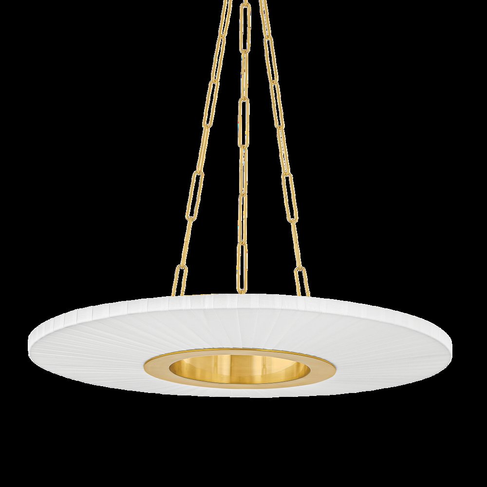 Prattsburgh Chandelier, Aged Brass. Picture 1