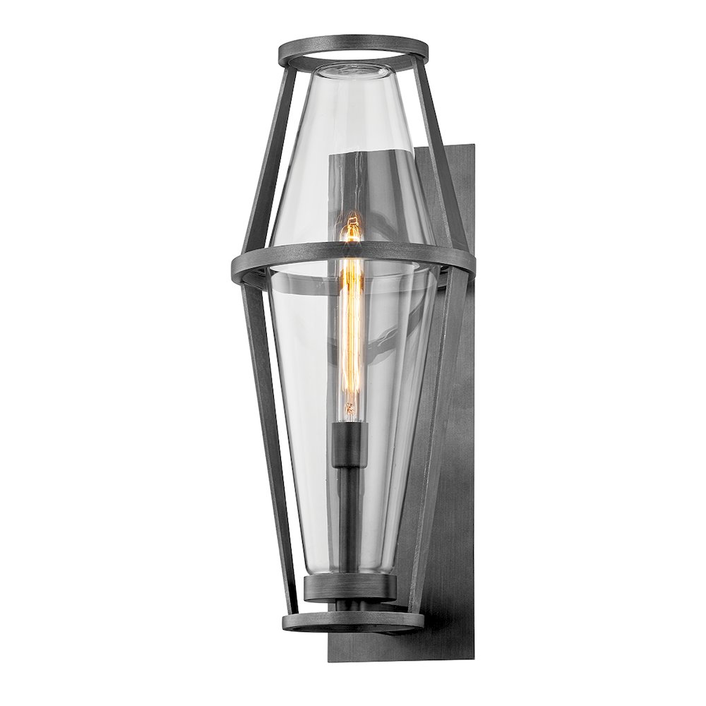 Prospect Exterior Wall Sconce, Graphite. Picture 1