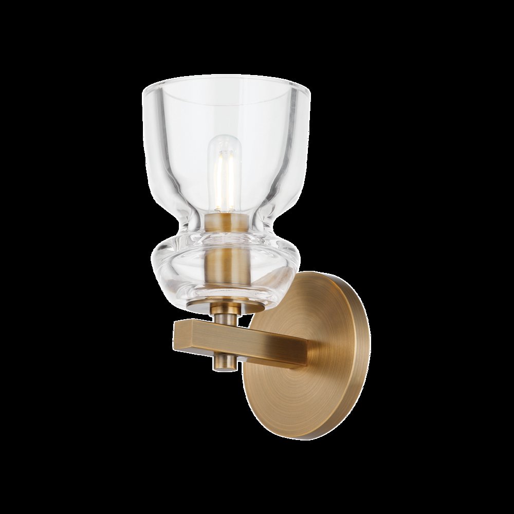 Trey Wall Sconce, Patina Brass. Picture 1
