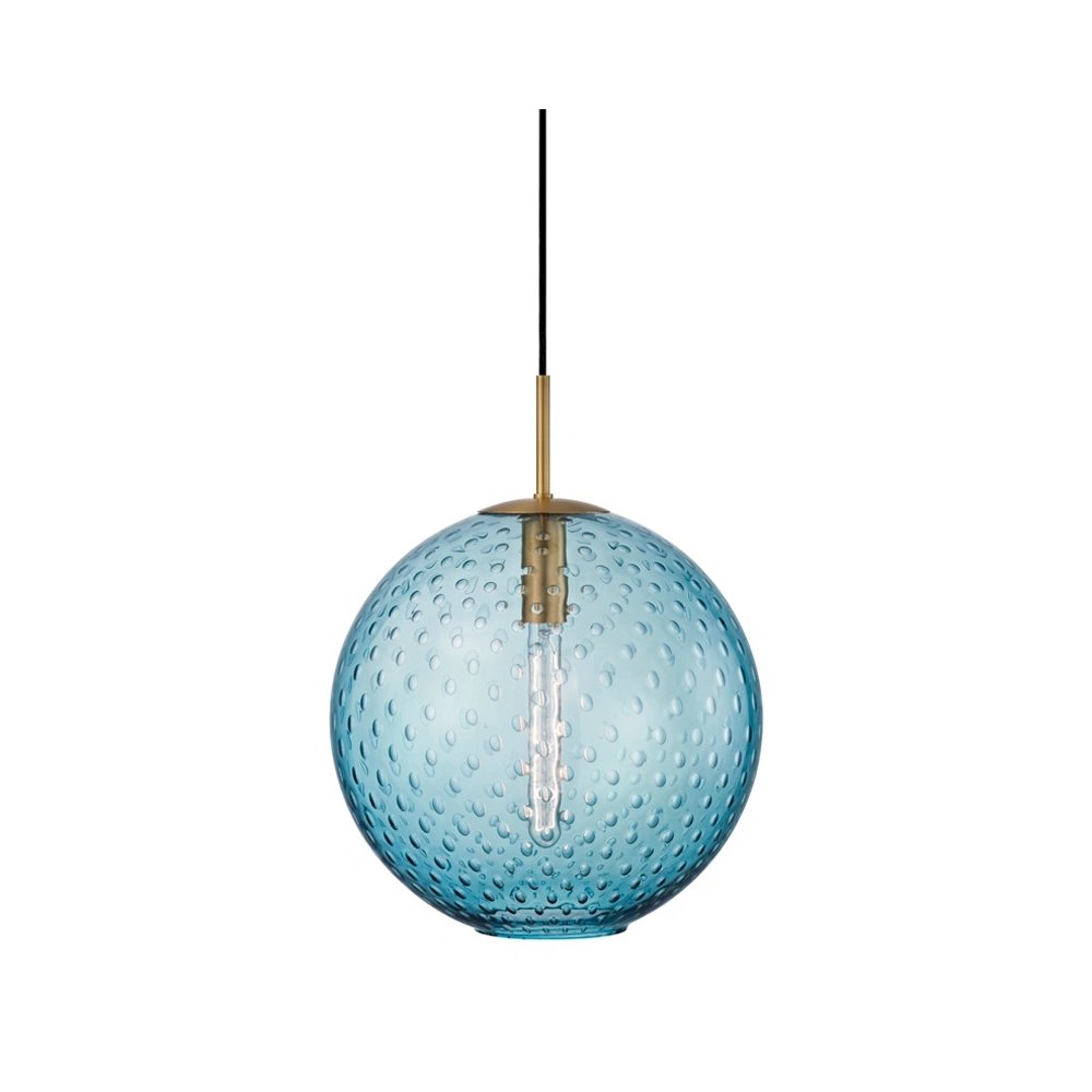 Rousseau Pendant In Aged Brass Color. Picture 1