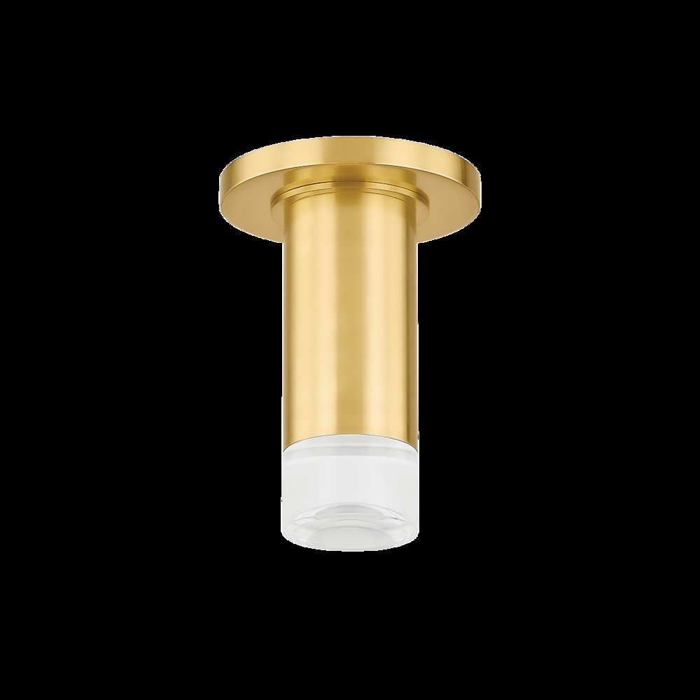 Claudie Flush Mount, Aged Brass. Picture 1