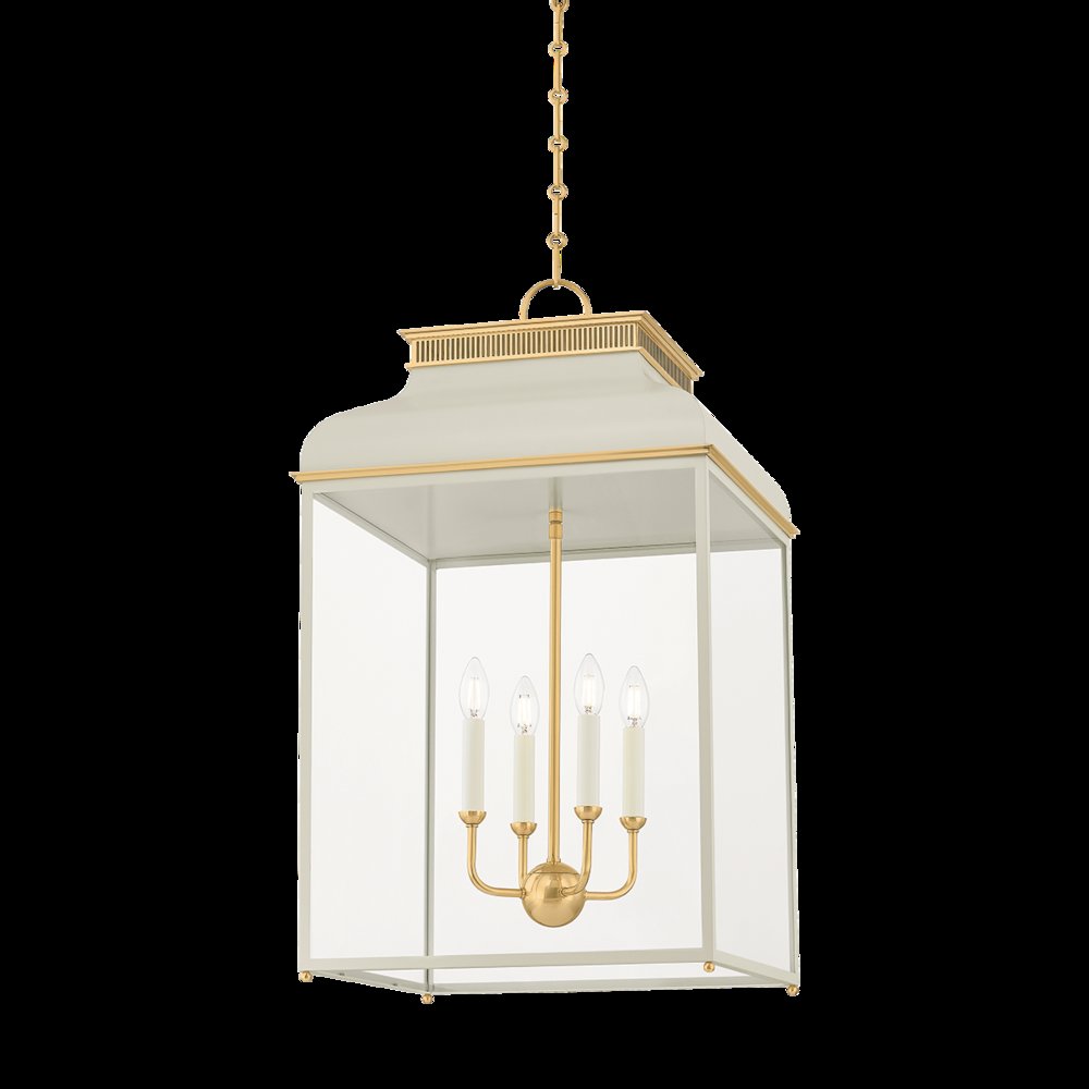 Houghton Lantern, Aged Brass. Picture 1