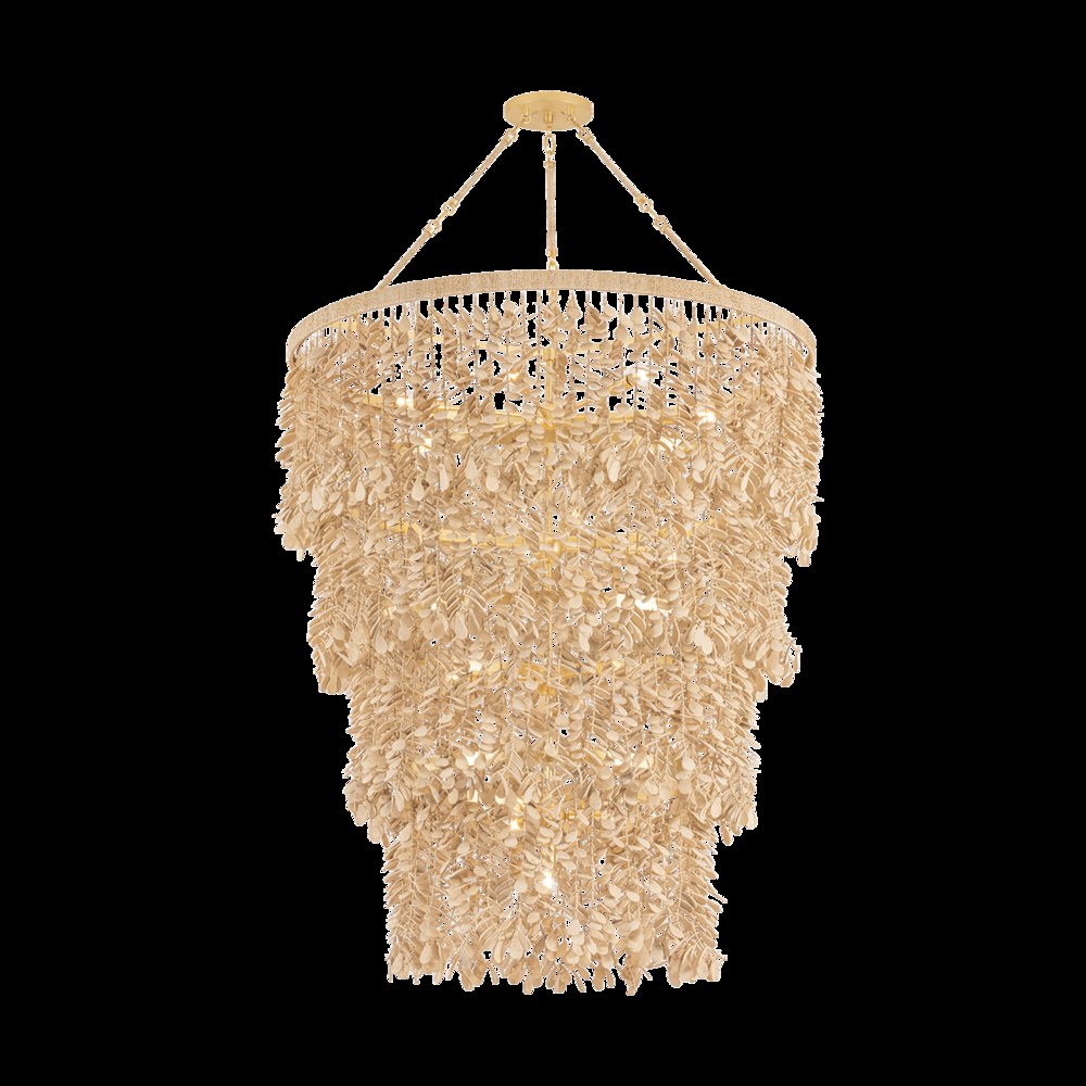 Naxos Chandelier, Vintage Gold Leaf. Picture 1