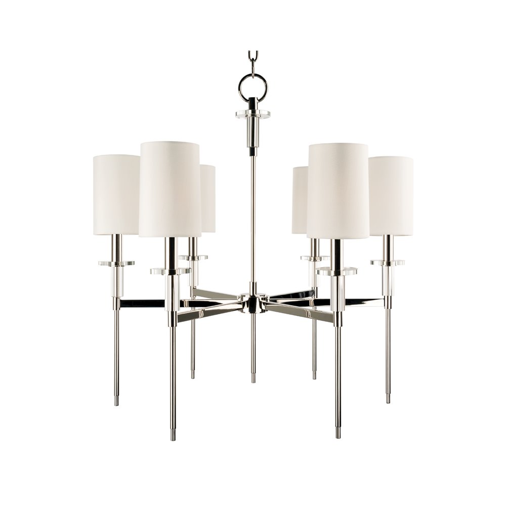 Amherst Chandelier, Polished Nickel. Picture 1