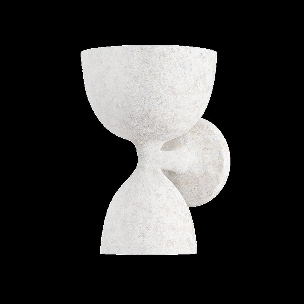 Waucoba Wall Sconce, Weathered White. Picture 1