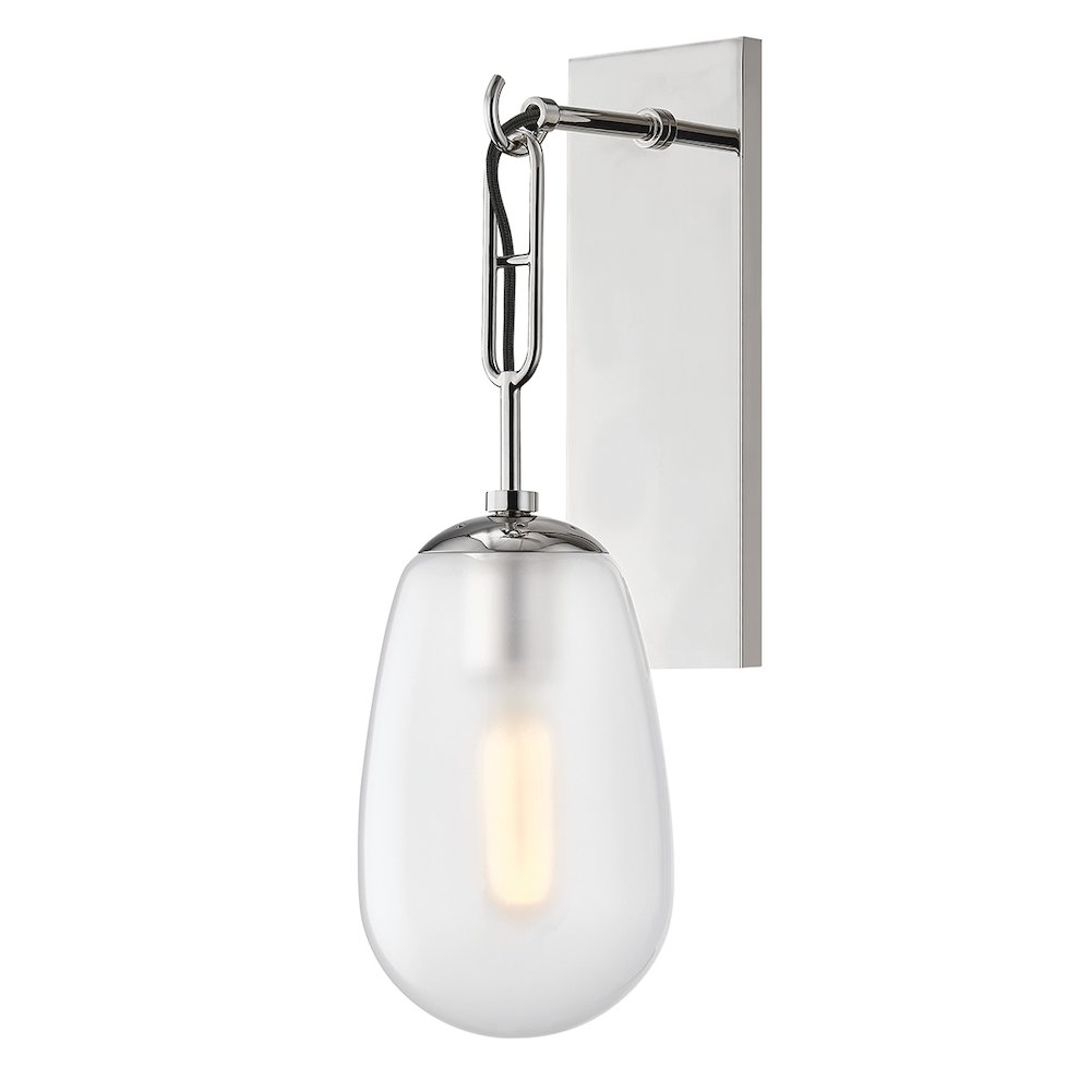 Bruckner Wall Sconce In Polished Nickel Color. Picture 1