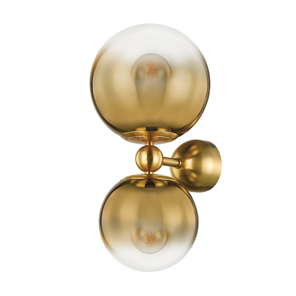 Kyoto Wall Sconce, Vintage Polished Brass. Picture 1