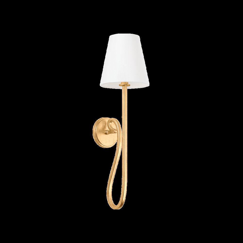 Elmhurst Wall Sconce, Vintage Gold Leaf. Picture 1