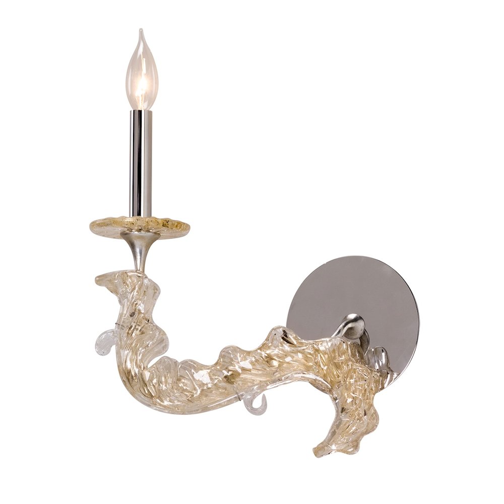 Cielo Wall Sconce In Silver Leaf Color. Picture 1