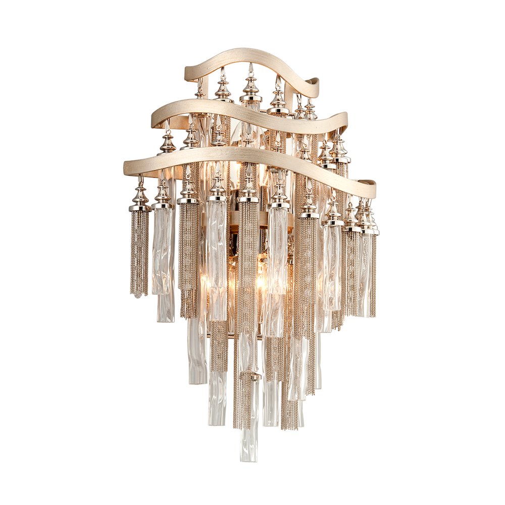 Chimera Wall Sconce, Warm Silver Leaf. Picture 1