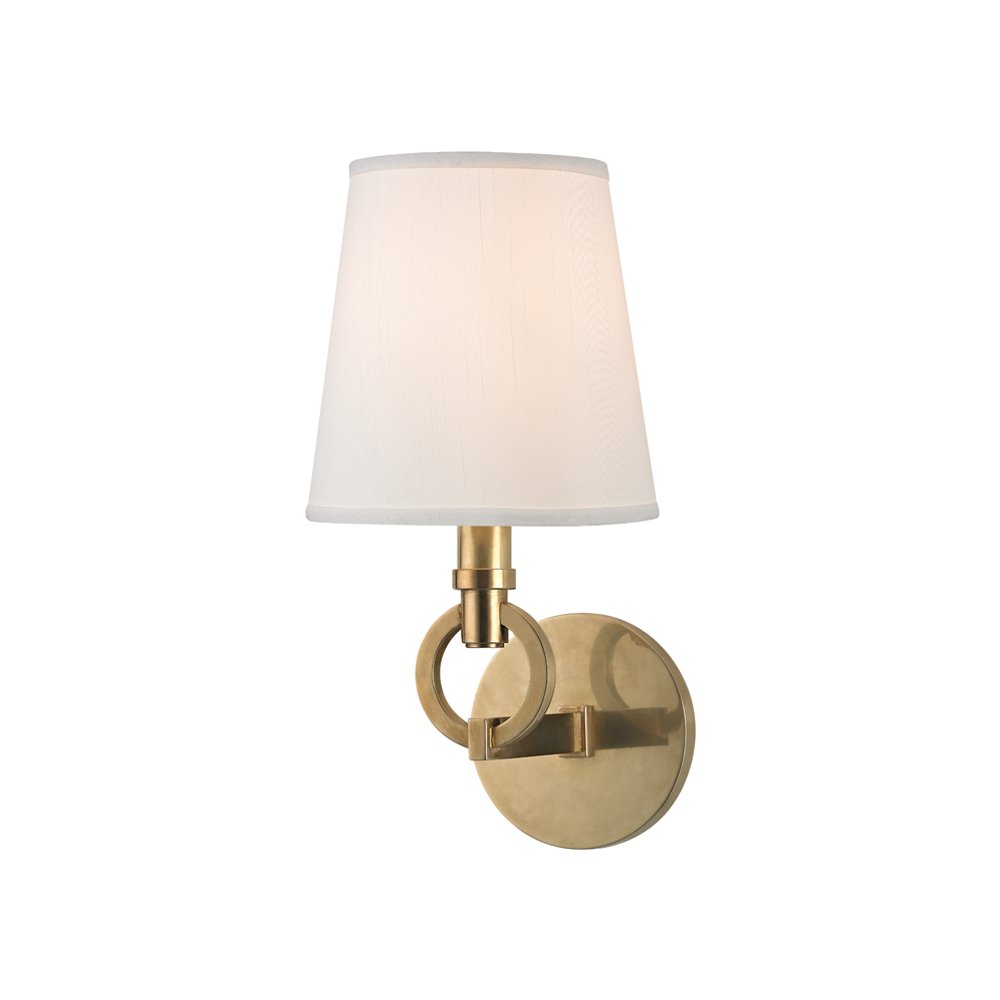 Malibu Wall Sconce, Aged Brass. Picture 1