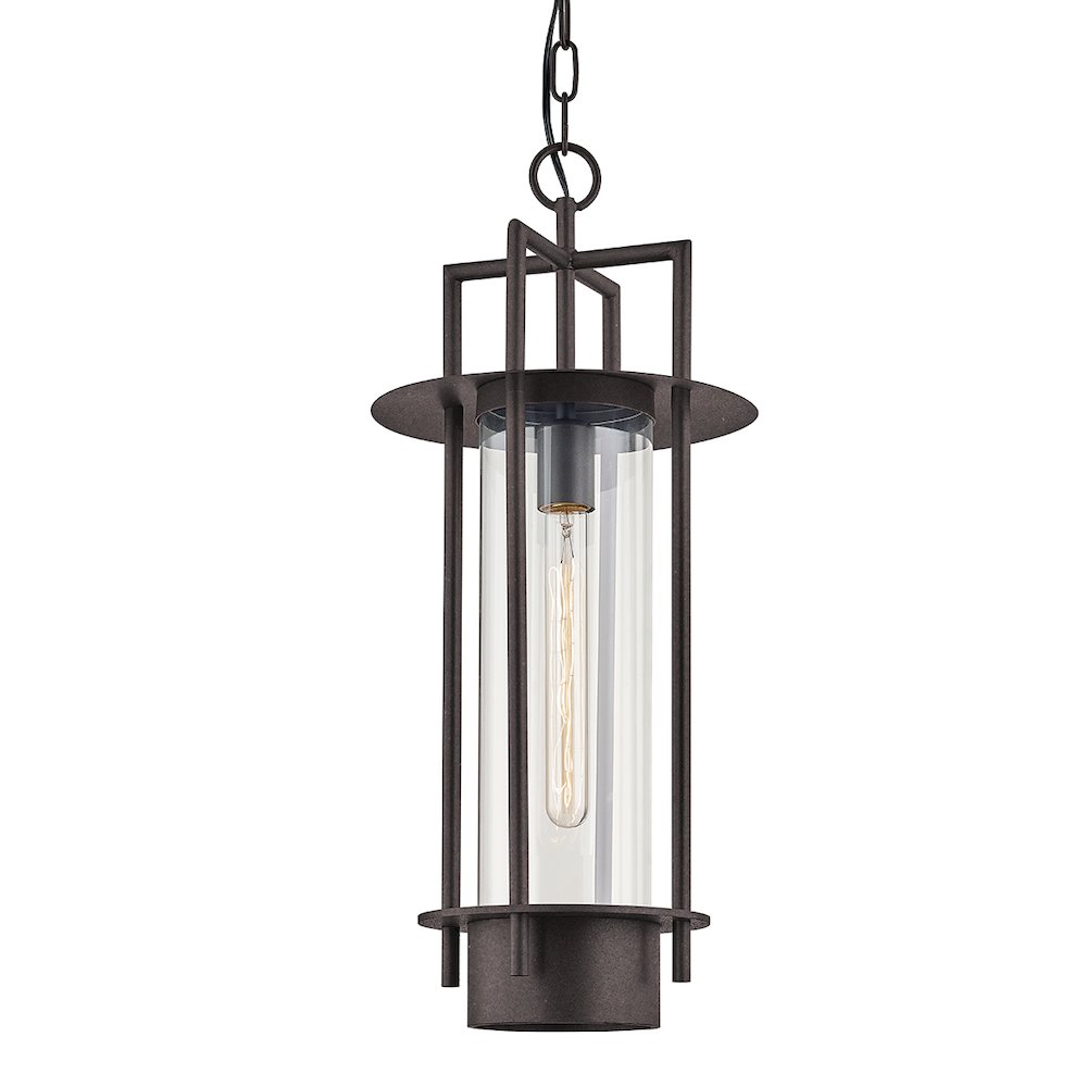 Carroll Park Exterior Lantern, Textured Bronze. Picture 1