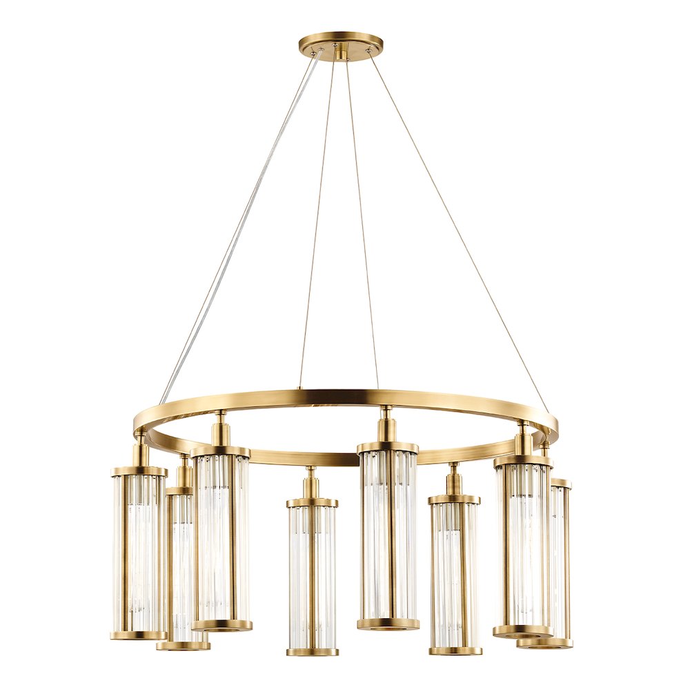 Marley Chandelier, Aged Brass. Picture 1