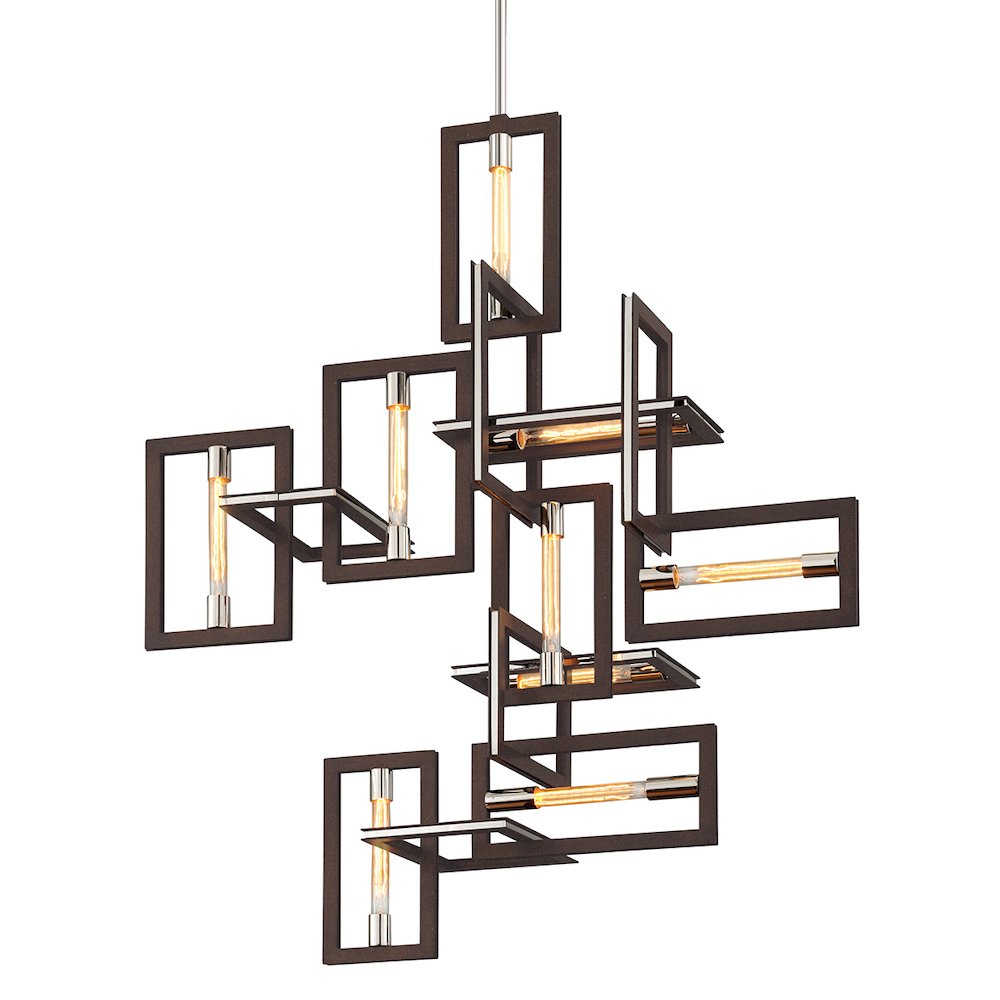 Enigma Chandelier, Textured Bronze. Picture 1