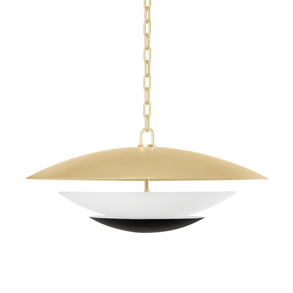 Adara Chandelier, Vintage Gold Leaf. Picture 1