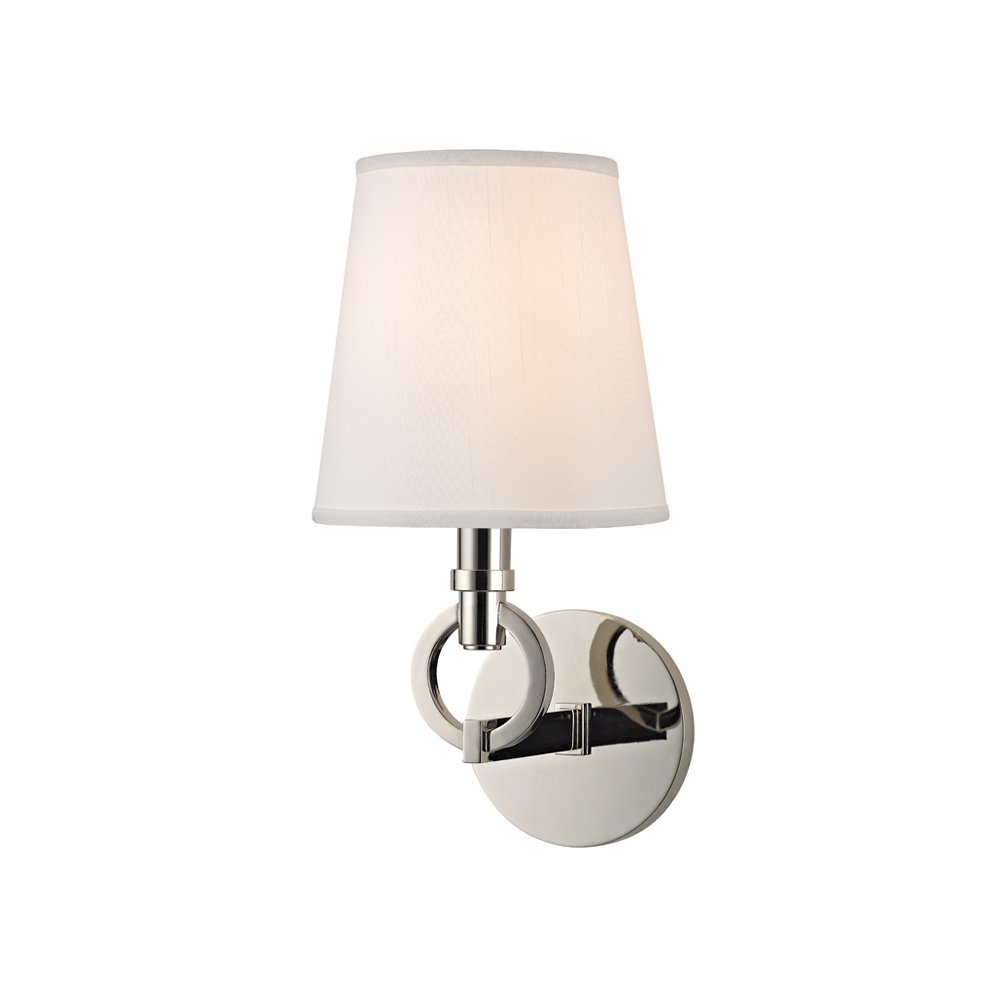 Malibu Wall Sconce, Polished Nickel. Picture 1