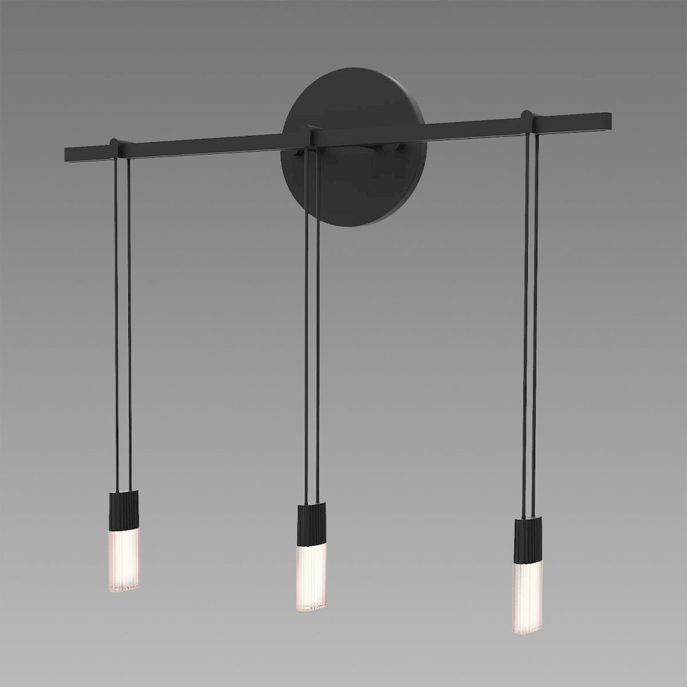 Suspenders Wall Sconce, Satin Black. Picture 1