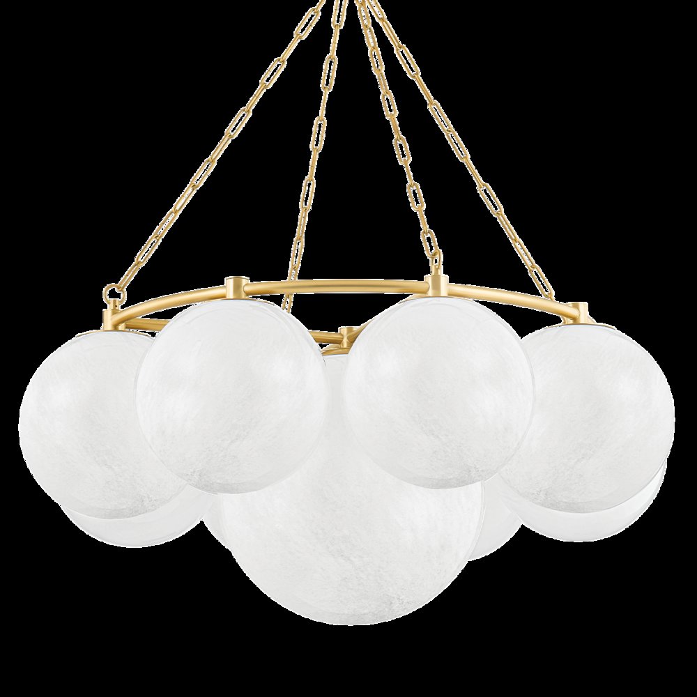 Thornwood Chandelier, Aged Brass. Picture 1