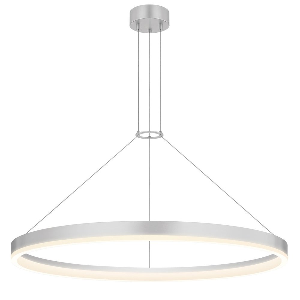 Corona Pendant, Bright Satin Aluminum. Picture 1