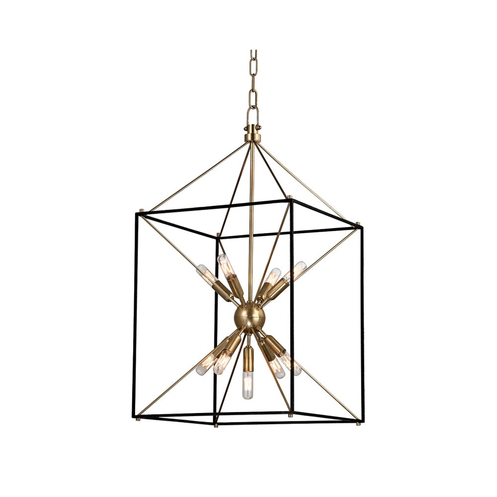 Glendale Lantern, Aged Brass. Picture 1