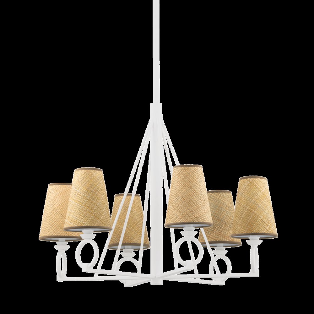 Pendelton Chandelier, White Plaster. Picture 1