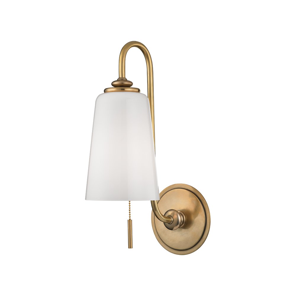 Glover Wall Sconce, Aged Brass. Picture 1