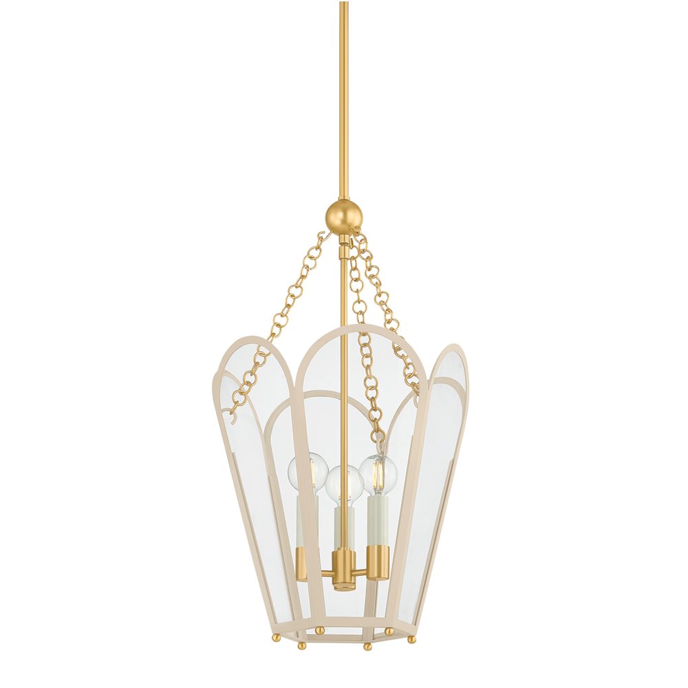 Clarisse Lantern, Aged Brass. Picture 1