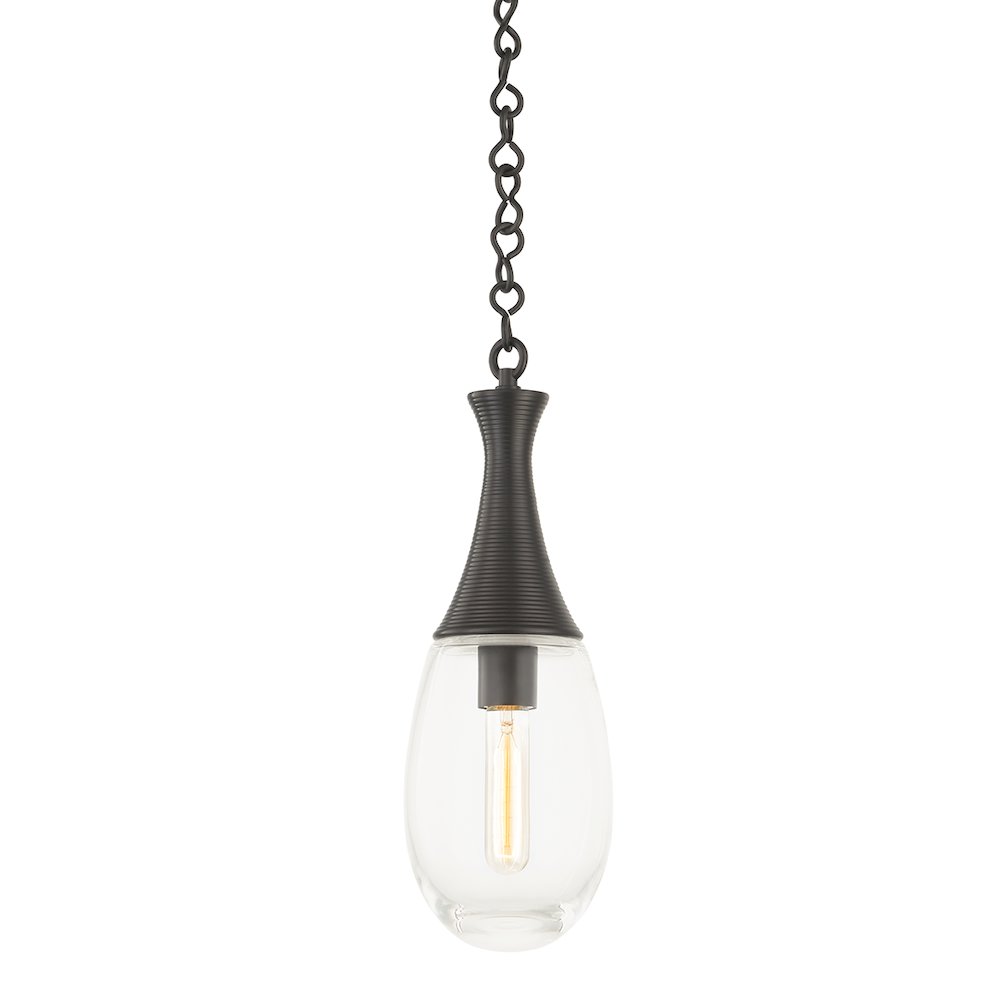 Southold Pendant, Black Brass. Picture 1