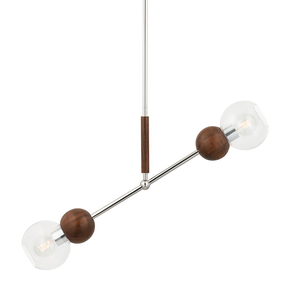Arlo Linear, Polished Ss And Natural Acacia. Picture 1