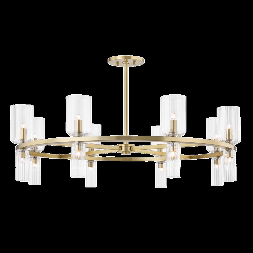 Tabitha Chandelier, Aged Brass. Picture 1