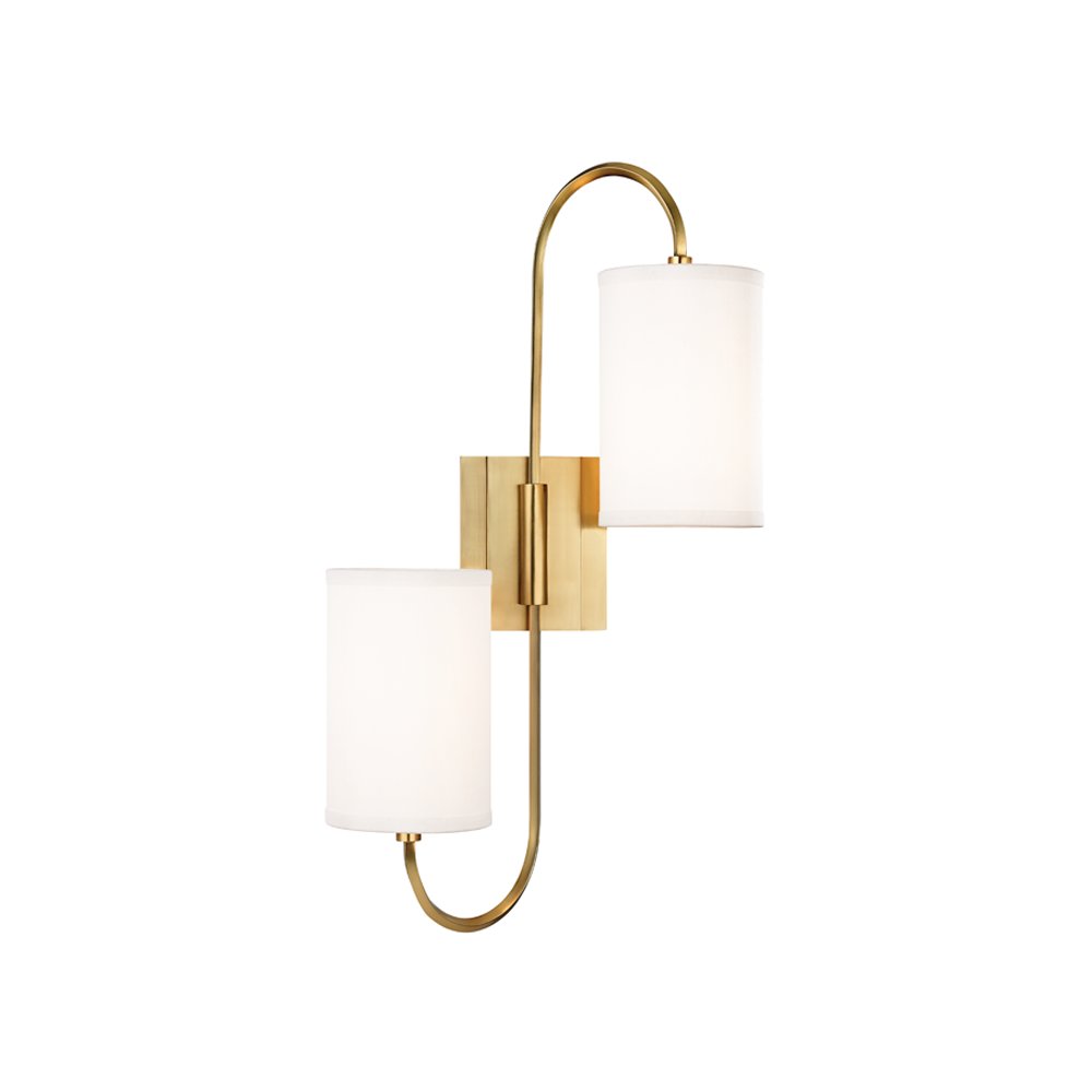 Junius Wall Sconce, Aged Brass. Picture 1