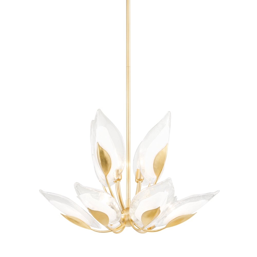 Blossom Chandelier, Gold Leaf. Picture 1